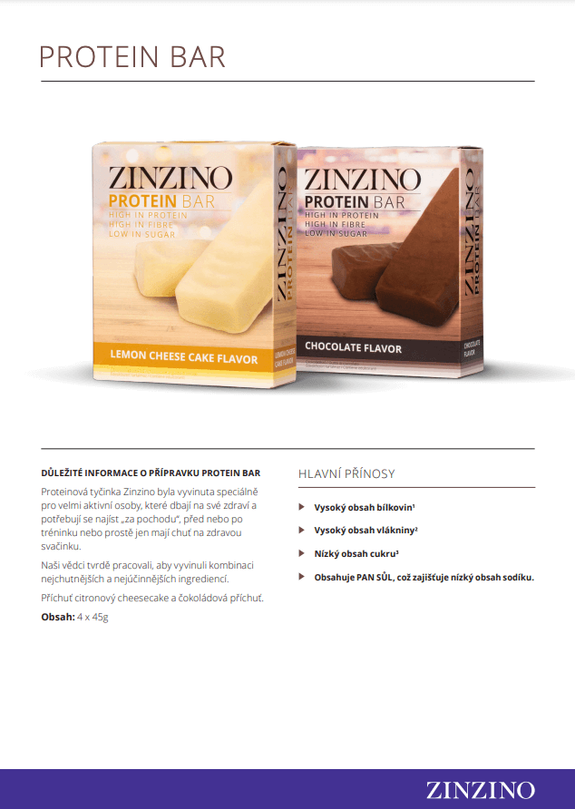 Zinzino Protein bar letáčik (CZ)